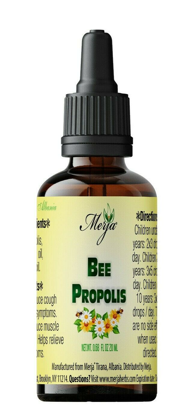 BEE PROPOLIS CONCENTRATED EXTRACT 20 ml in glass bottle with dropper